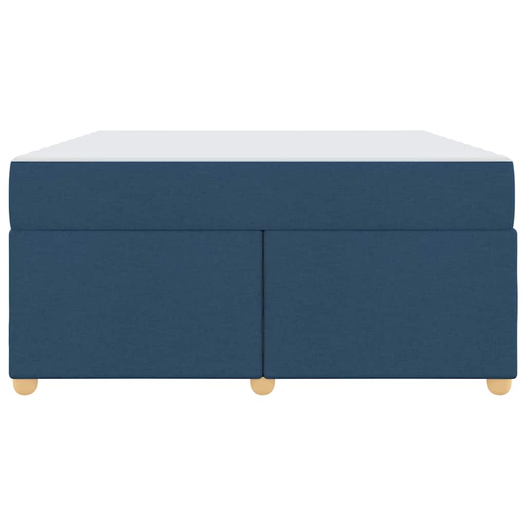 vidaXL Σκελετός Κρεβατιού με στρώμα Μπλε 140 x 200 cm ύφασμα