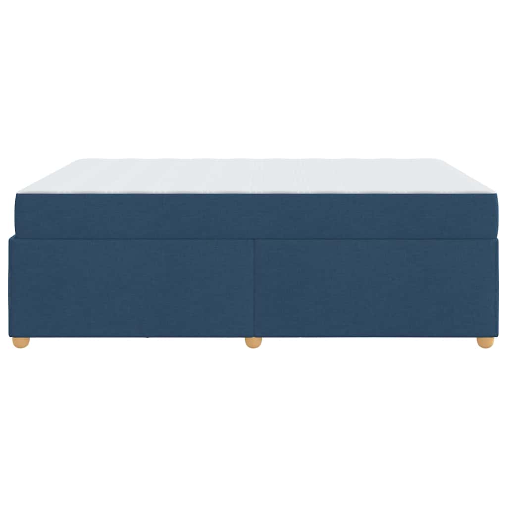 vidaXL Σκελετός Κρεβατιού με στρώμα Μπλε 140 x 200 cm ύφασμα