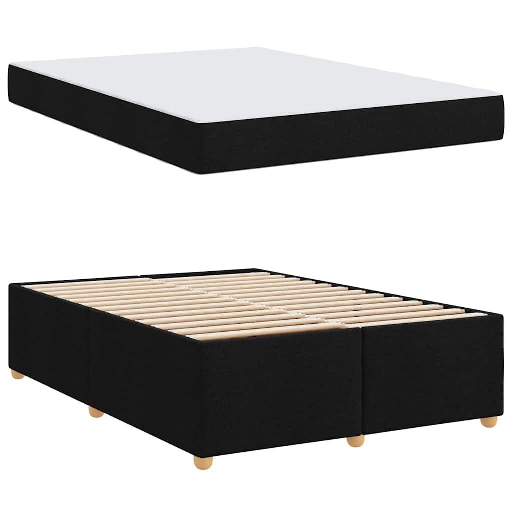 vidaXL Σκελετός Κρεβατιού με στρώμα Μαύρο 160 x 200 cm ύφασμα