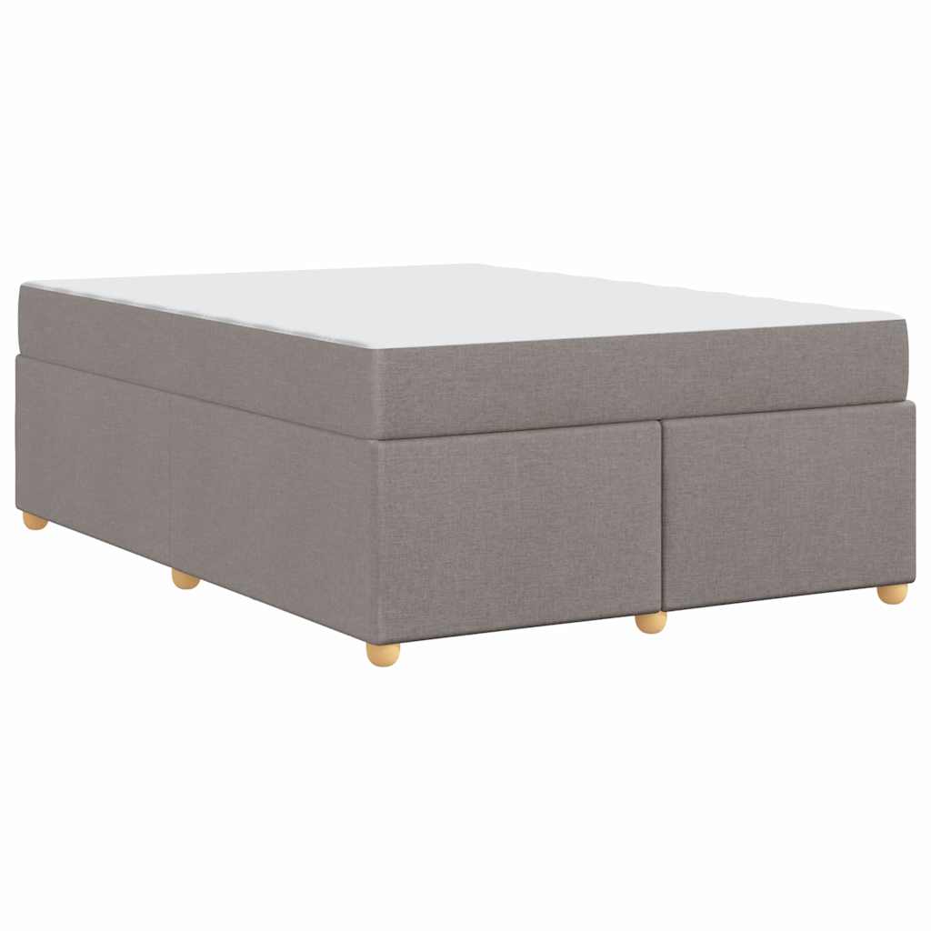 vidaXL Σκελετός Κρεβατιού με στρώμα Taupe 160 x 200 cm ύφασμα