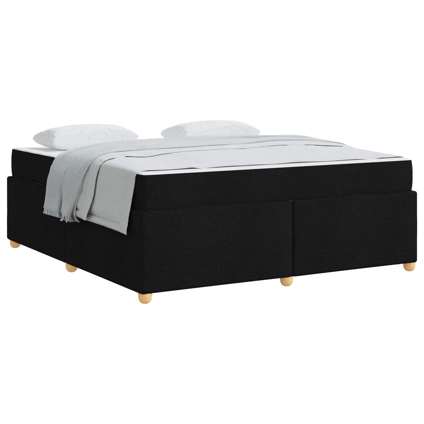 vidaXL Σκελετός Κρεβατιού με στρώμα Μαύρο 180 x 200 cm ύφασμα