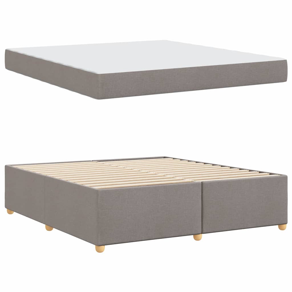 vidaXL Σκελετός Κρεβατιού με στρώμα Taupe 180 x 200 cm ύφασμα