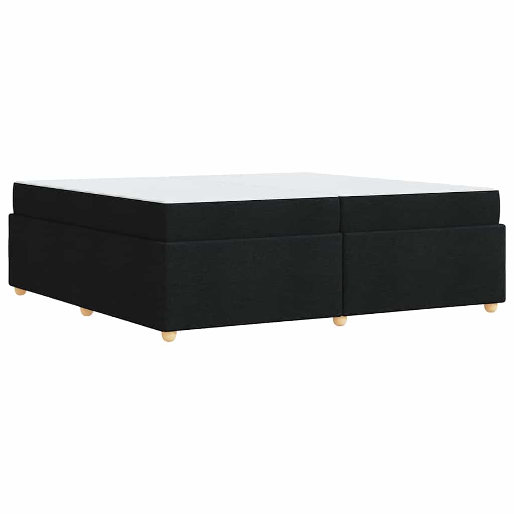 vidaXL Σκελετός Κρεβατιού με στρώμα Μαύρο 200 x 200 cm ύφασμα