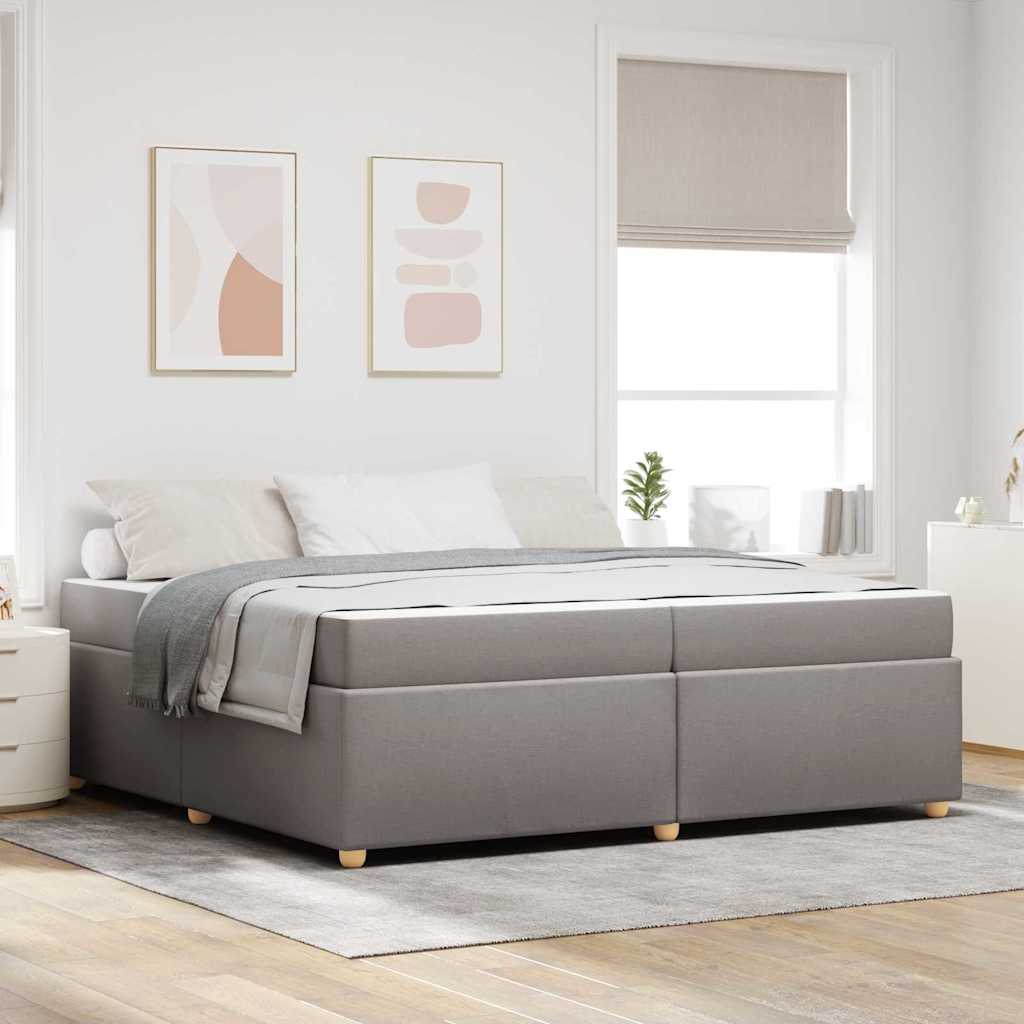vidaXL Σκελετός Κρεβατιού Taupe 200 x 200 cm ύφασμα