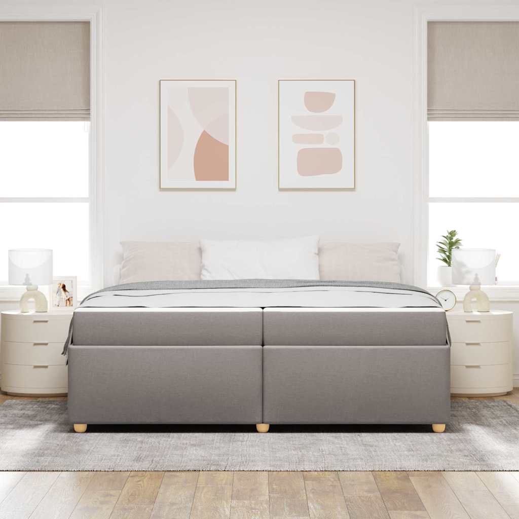 vidaXL Σκελετός Κρεβατιού Taupe 200 x 200 cm ύφασμα