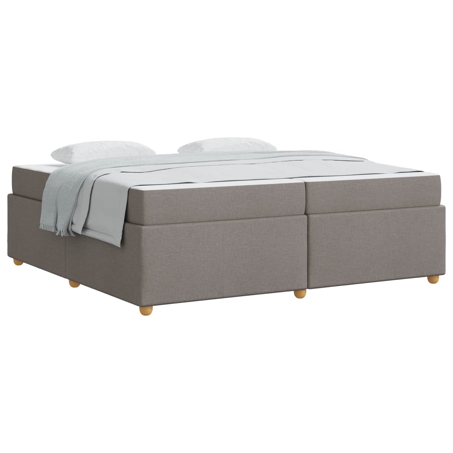 vidaXL Σκελετός Κρεβατιού Taupe 200 x 200 cm ύφασμα