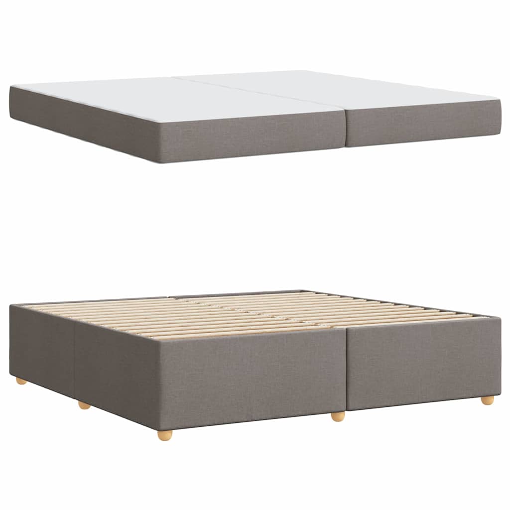 vidaXL Σκελετός Κρεβατιού Taupe 200 x 200 cm ύφασμα
