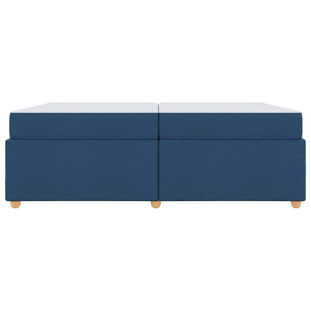 vidaXL Σκελετός Κρεβατιού με στρώμα Μπλε 200 x 200 cm ύφασμα