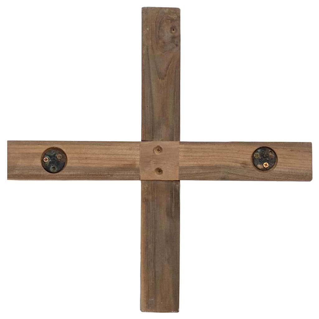 vidaXL Χριστουγεννιάτικο Δέντρο με βάση Καφέ 90 cm Μασίφ ξύλο teak