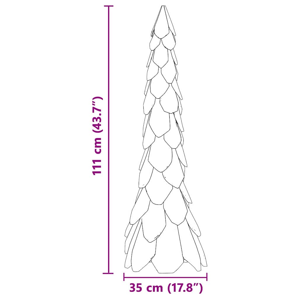 vidaXL Χριστουγεννιάτικο Δέντρο με βάση Καφέ 110 cm Μασίφ ξύλο teak