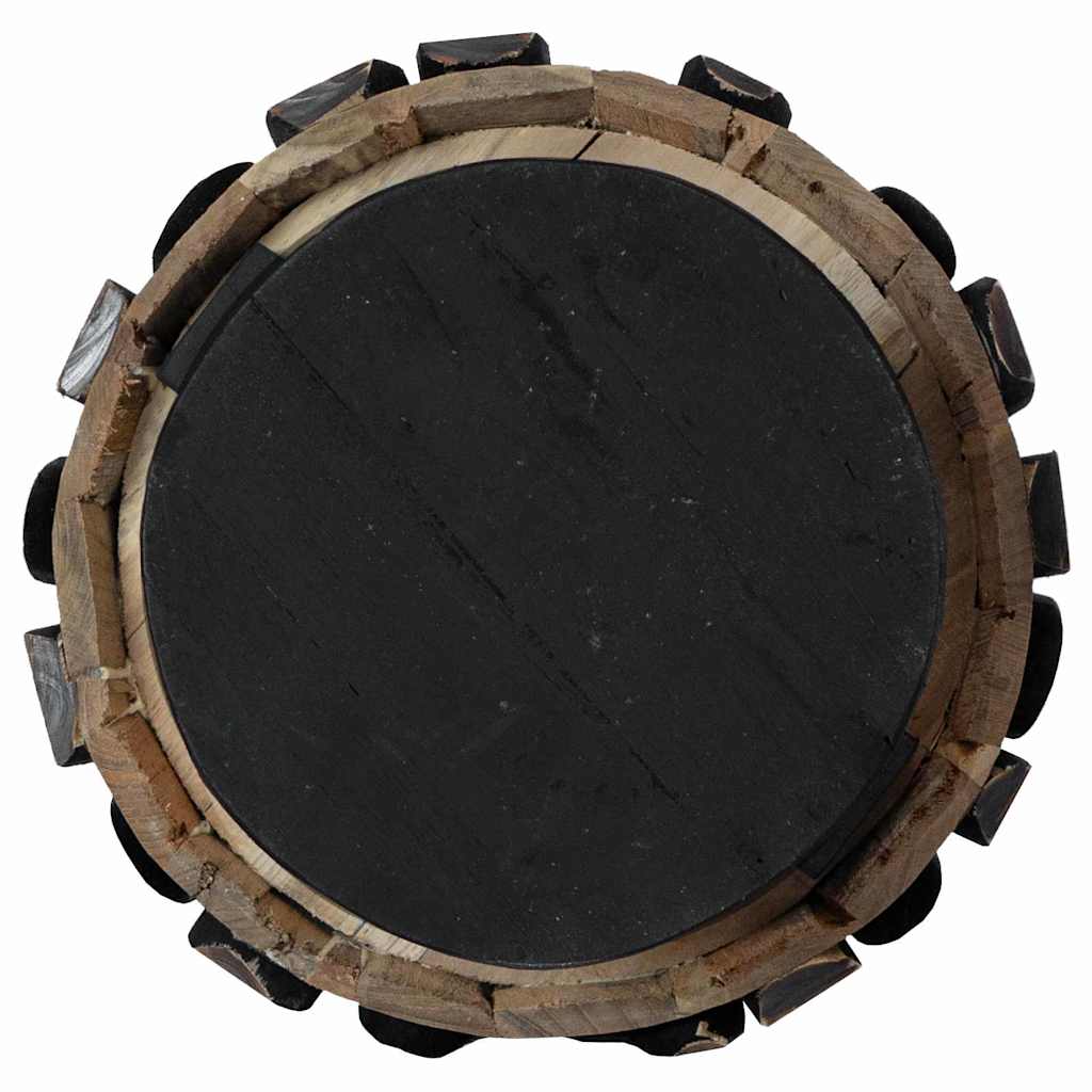 vidaXL Χριστουγεννιάτικο Δέντρο με βάση Καφέ 90 cm Μασίφ ξύλο teak