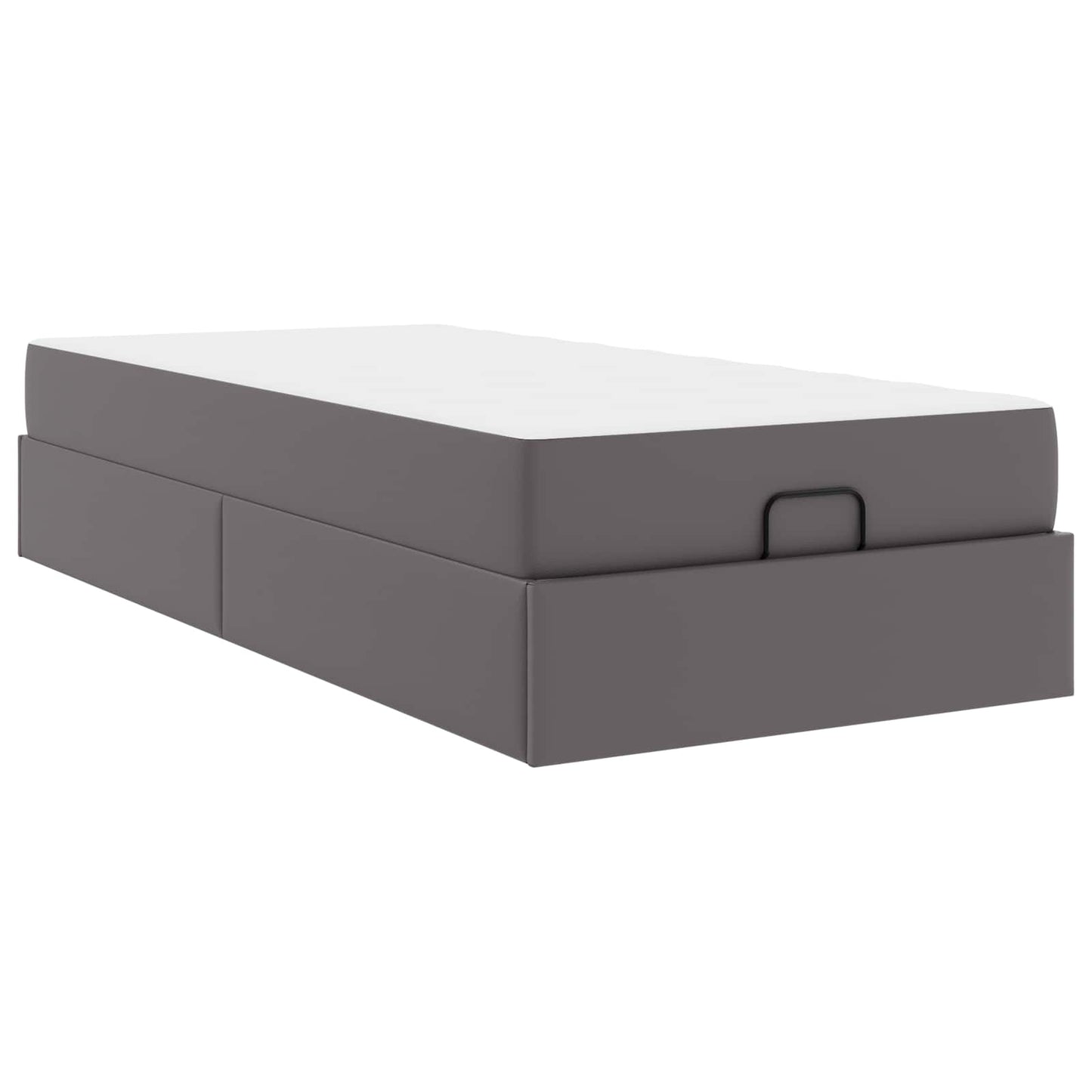 vidaXL Σκελετός κρεβατιού με στρώμα Άλλο 2 pcs Γκρι PVC