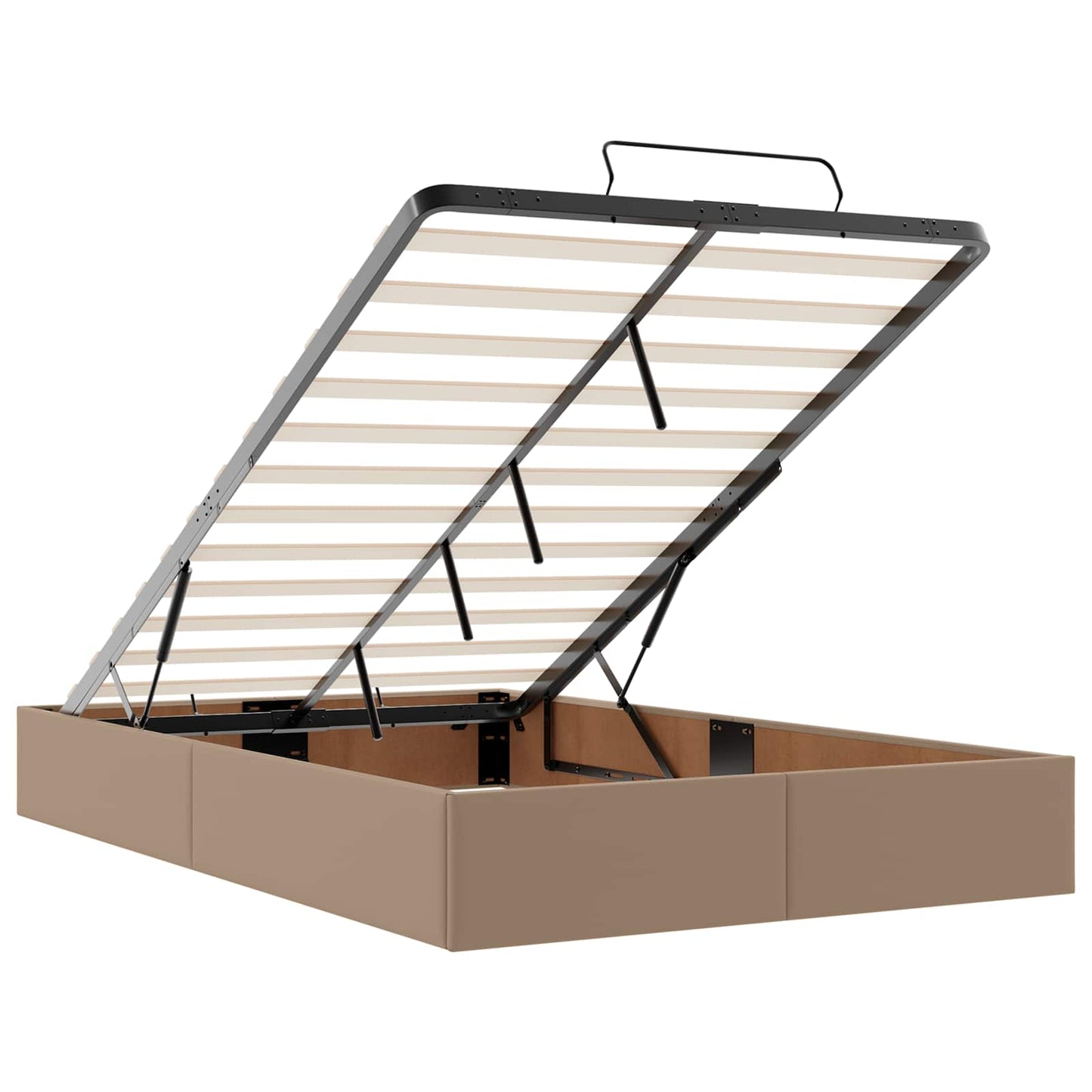 vidaXL Σκελετός κρεβατιού με στρώμα Άλλο 2 pcs Ώχρα PVC