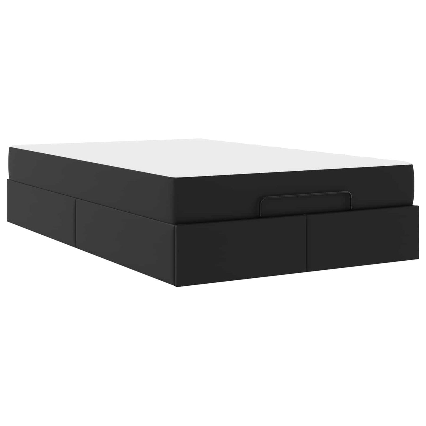 vidaXL Σκελετός κρεβατιού με στρώμα Άλλο 2 pcs Μαύρο PVC