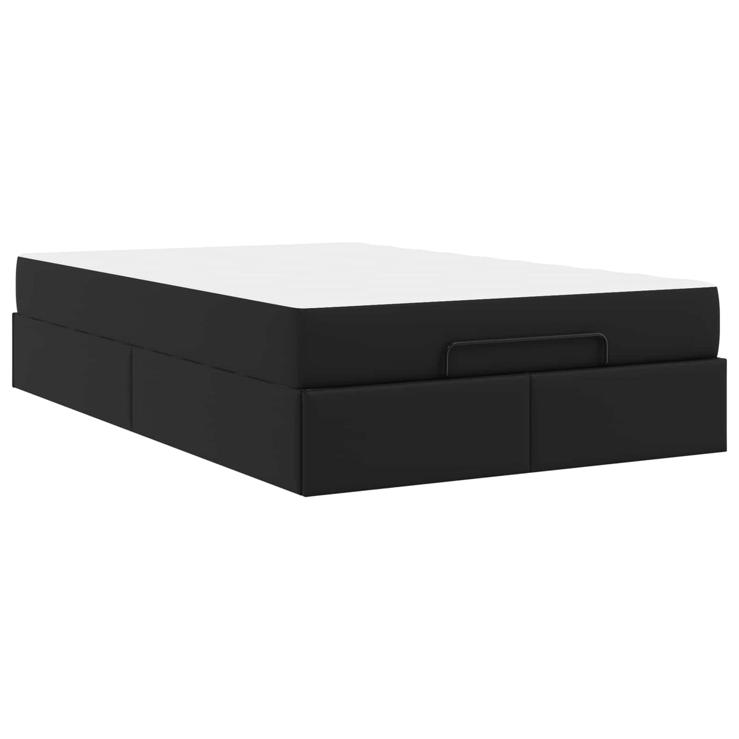 vidaXL Σκελετός κρεβατιού με στρώμα Άλλο 2 pcs Μαύρο PVC