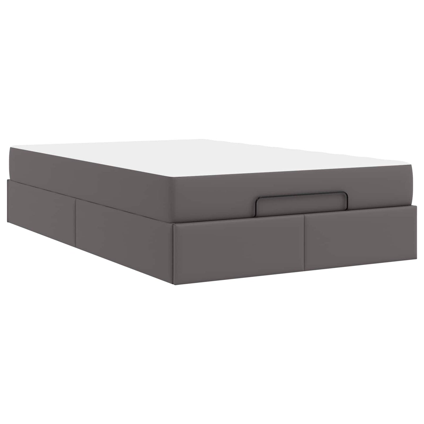 vidaXL Σκελετός κρεβατιού με στρώμα Άλλο 2 pcs Γκρι PVC