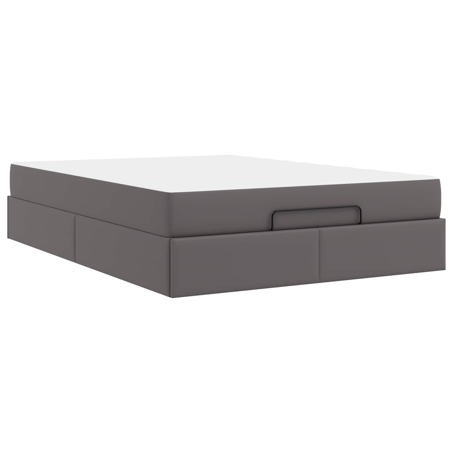 vidaXL Σκελετός κρεβατιού με στρώμα Άλλο 2 pcs Γκρι PVC