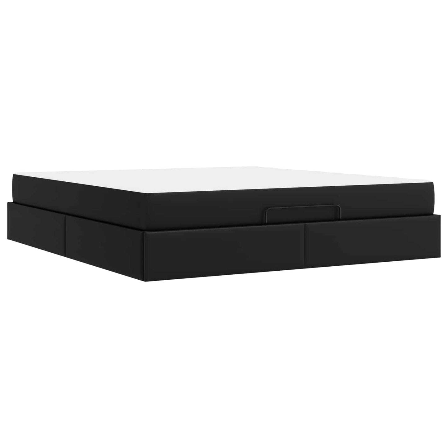 vidaXL Σκελετός κρεβατιού με στρώμα Άλλο 2 pcs Μαύρο PVC