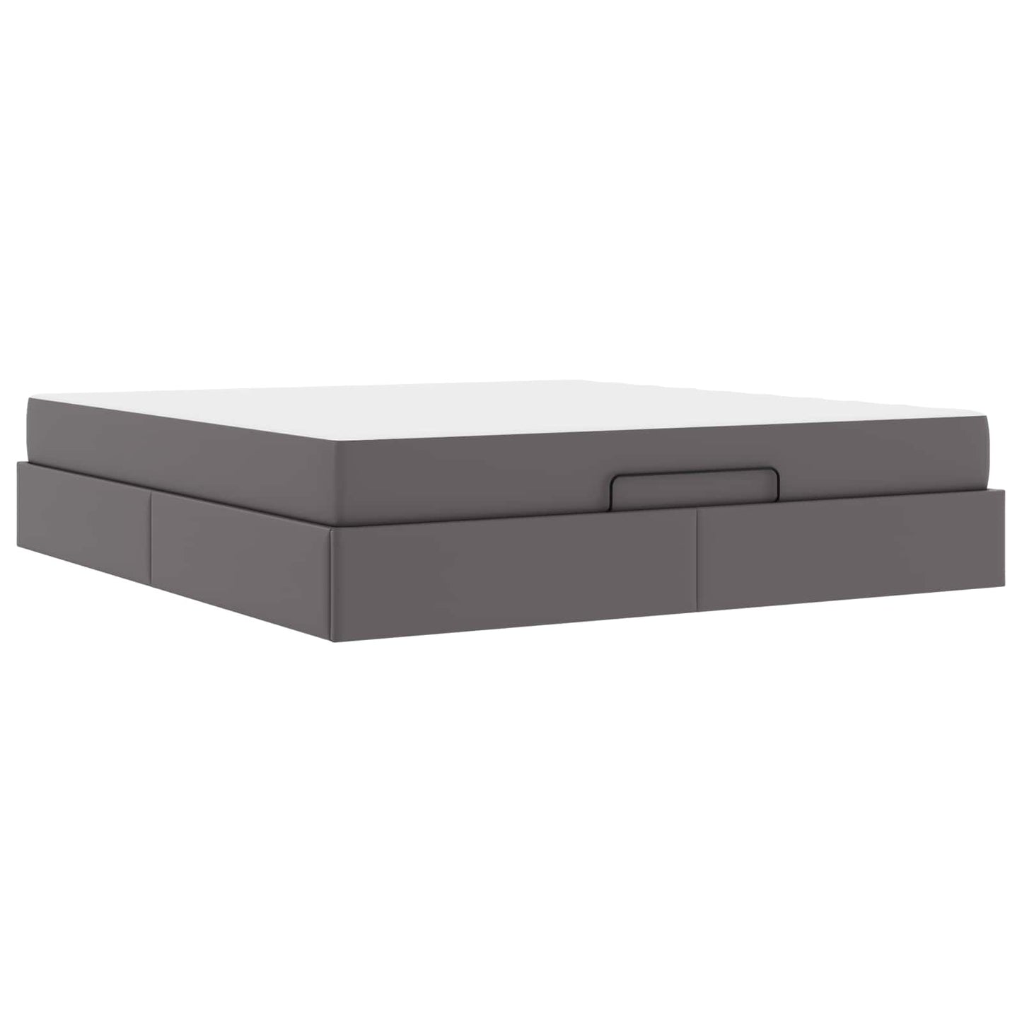 vidaXL Σκελετός κρεβατιού με στρώμα Άλλο 2 pcs Γκρι PVC