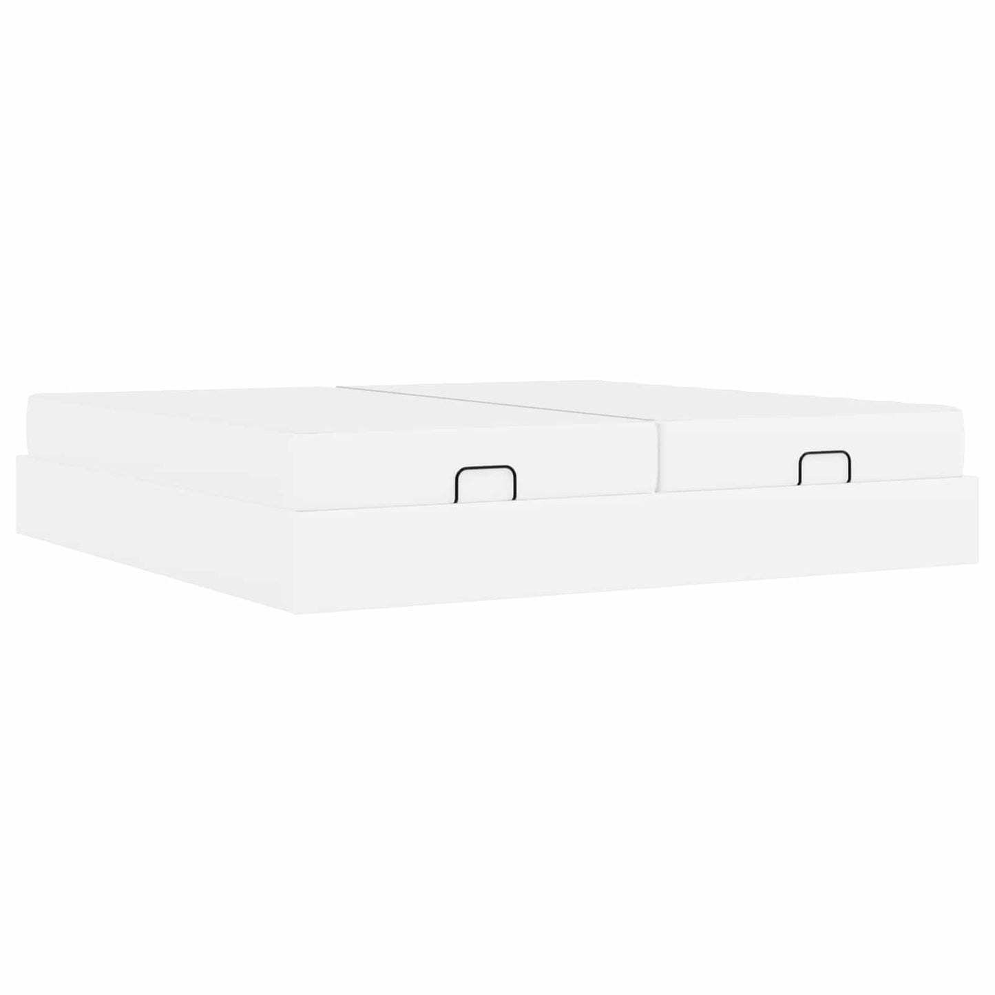 vidaXL Σκελετός κρεβατιού με στρώμα με στρώμα 2 pcs Λευκό PVC