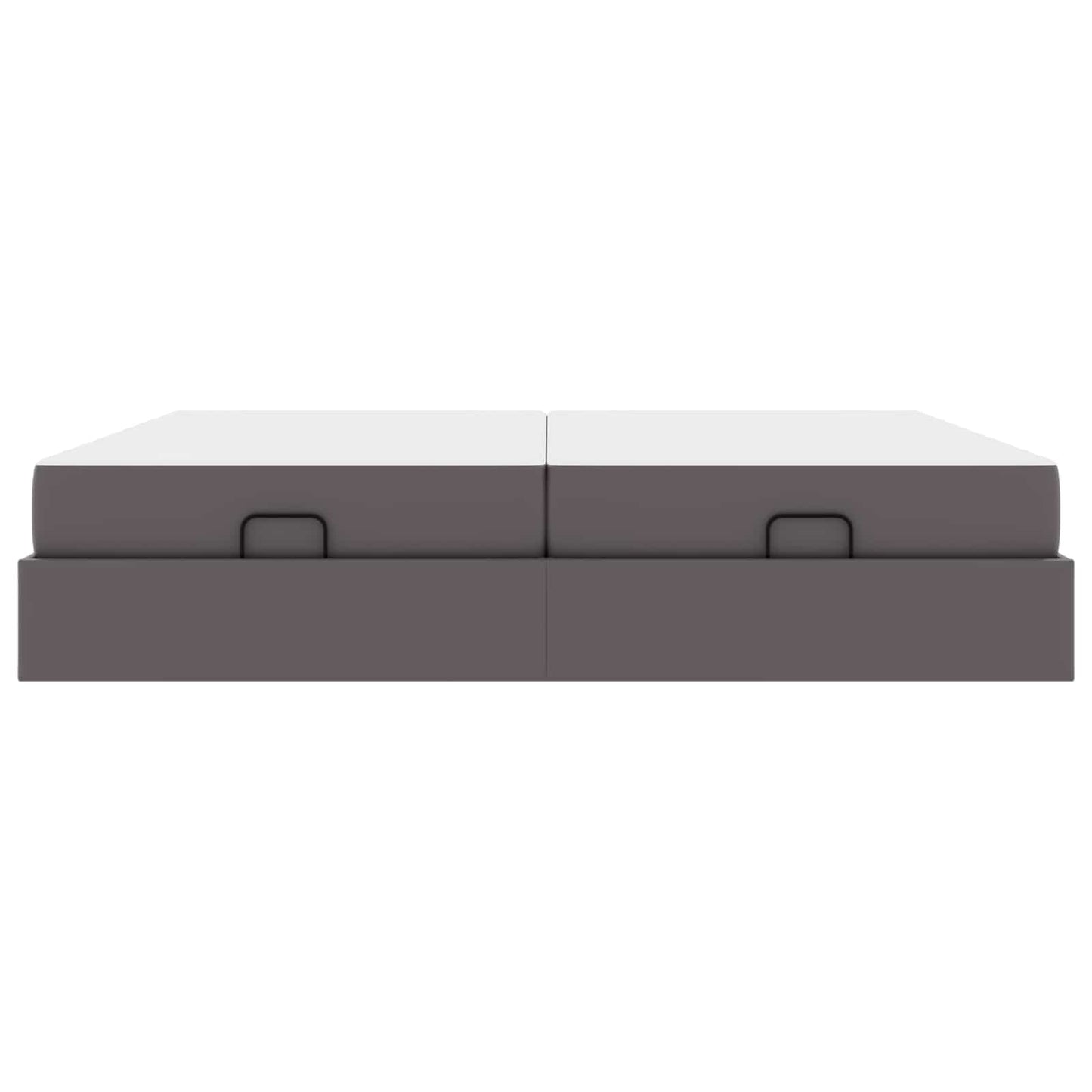 vidaXL Σκελετός κρεβατιού με στρώμα με στρώμα 2 pcs Γκρι PVC