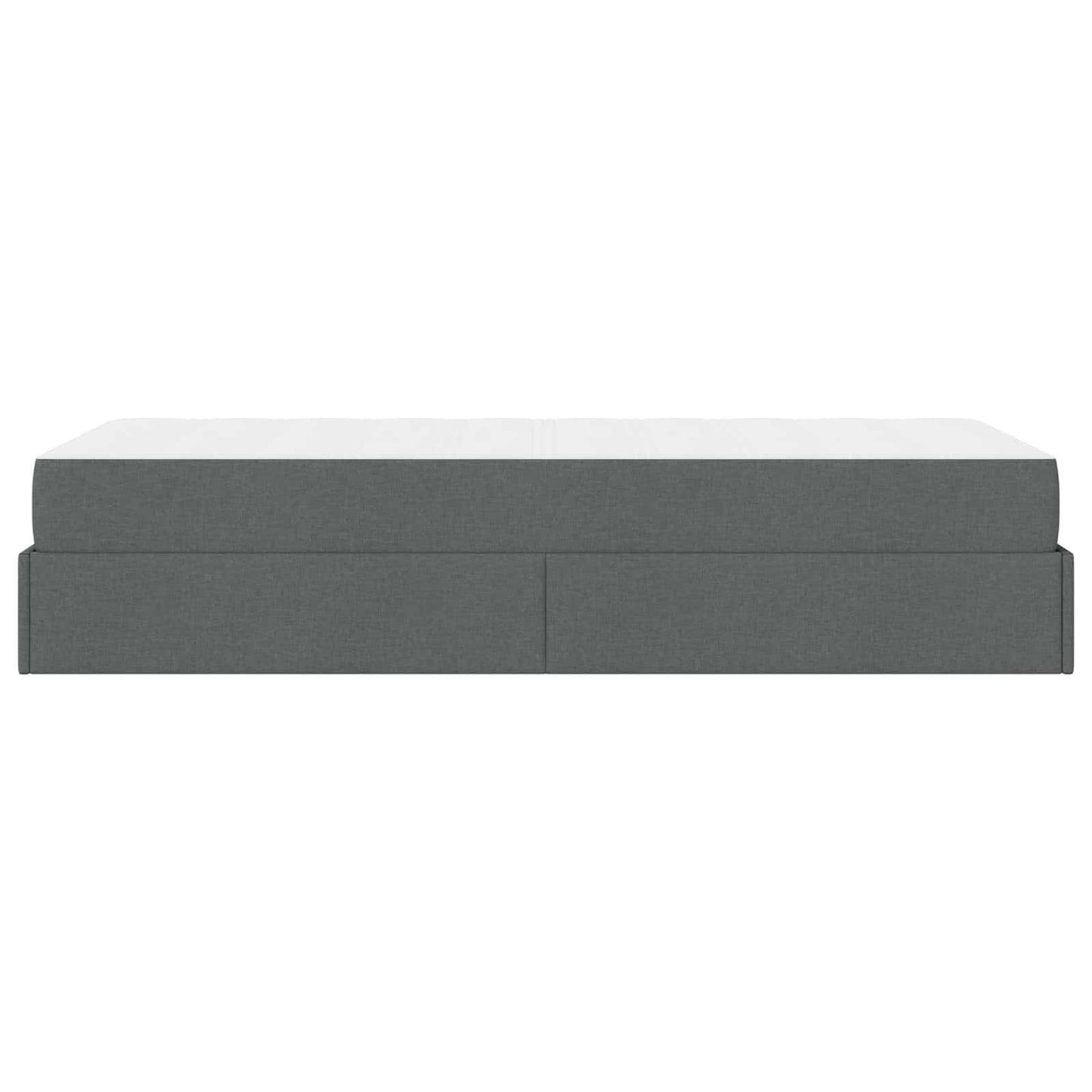 vidaXL Σκελετός κρεβατιού με στρώμα με στρώμα 2 pcs Σκούρο Γκρι ύφασμα
