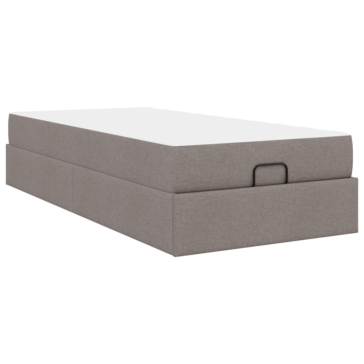 vidaXL Σκελετός κρεβατιού με στρώμα 2 pcs Taupe ύφασμα