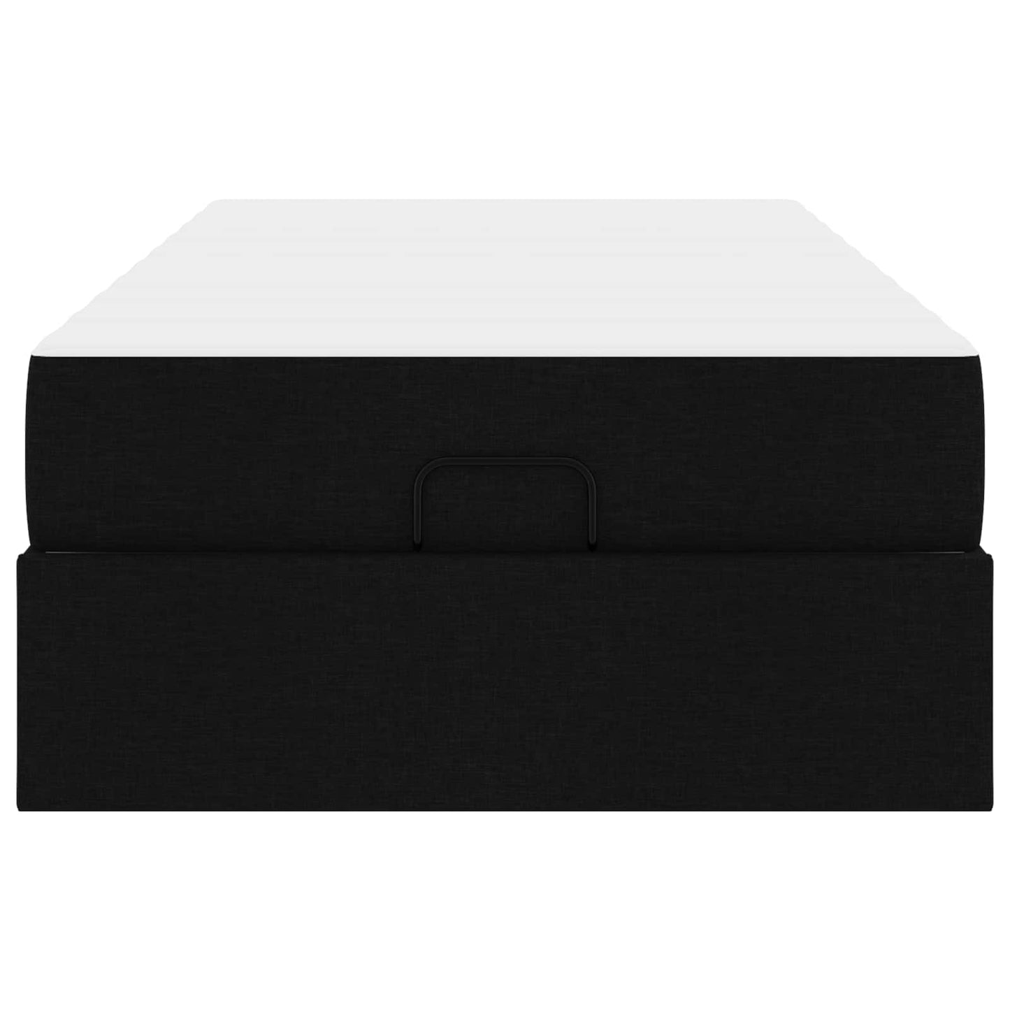 vidaXL Σκελετός κρεβατιού με στρώμα με στρώμα 2 pcs Μαύρο ύφασμα