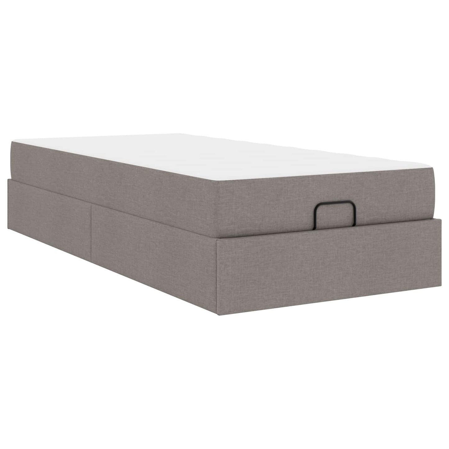 vidaXL Σκελετός κρεβατιού με στρώμα 2 pcs Taupe ύφασμα