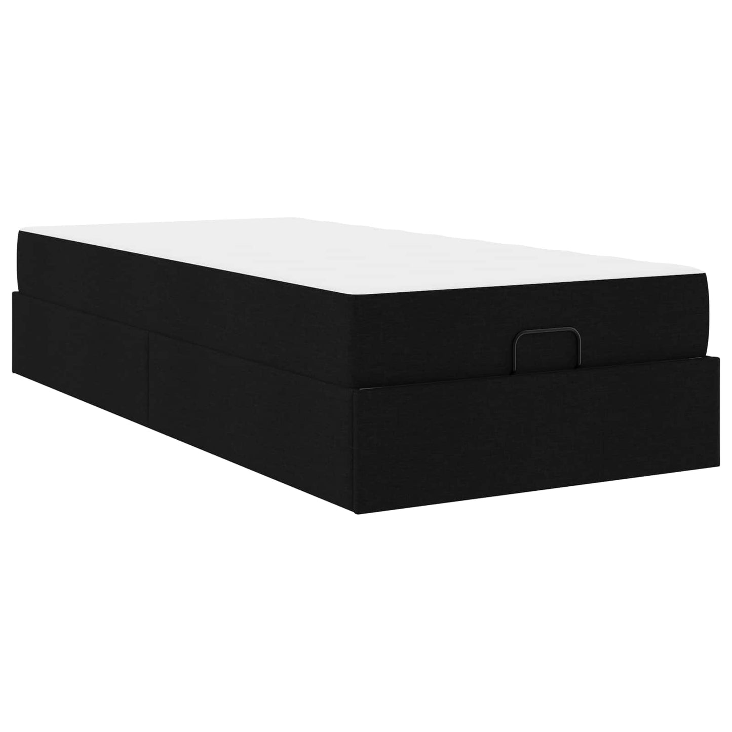 vidaXL Σκελετός κρεβατιού με στρώμα 2 pcs Μαύρο ύφασμα