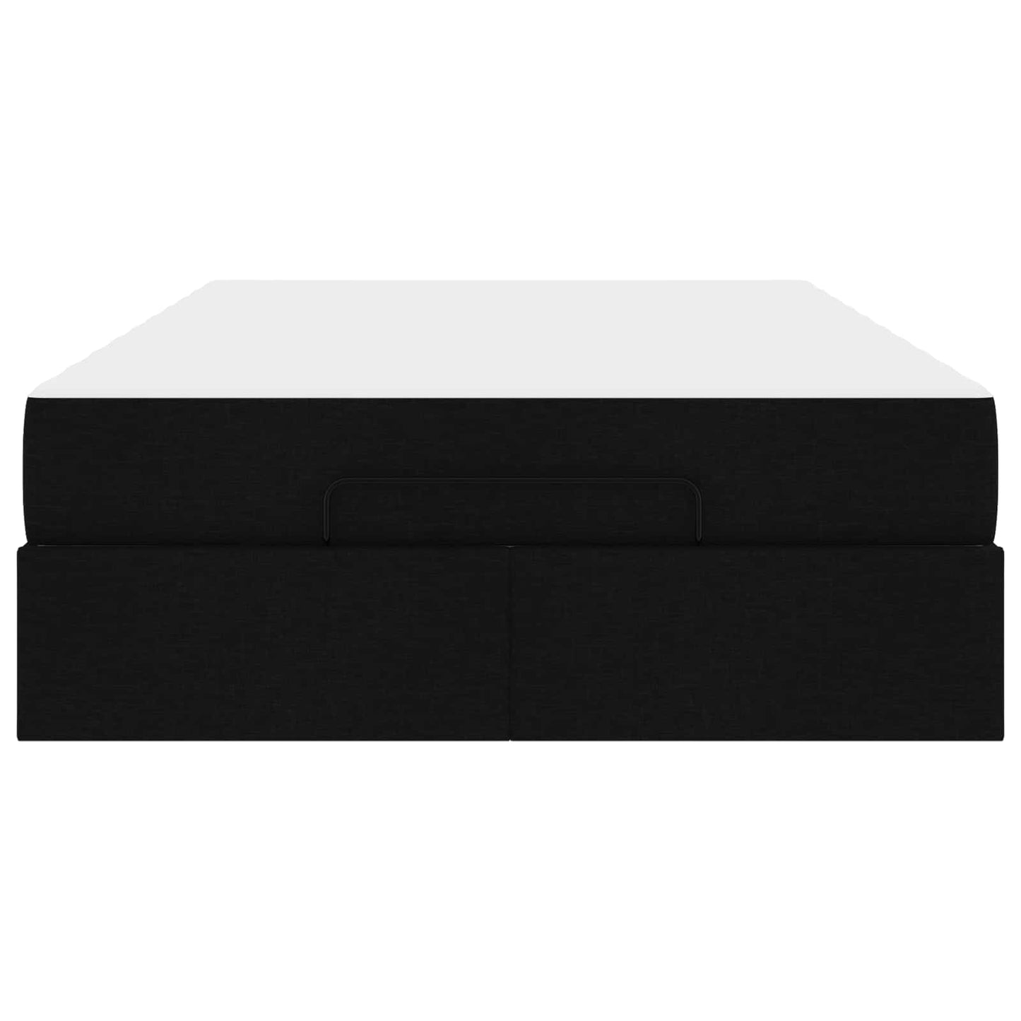 vidaXL Σκελετός κρεβατιού με στρώμα με στρώμα 2 pcs Μαύρο ύφασμα
