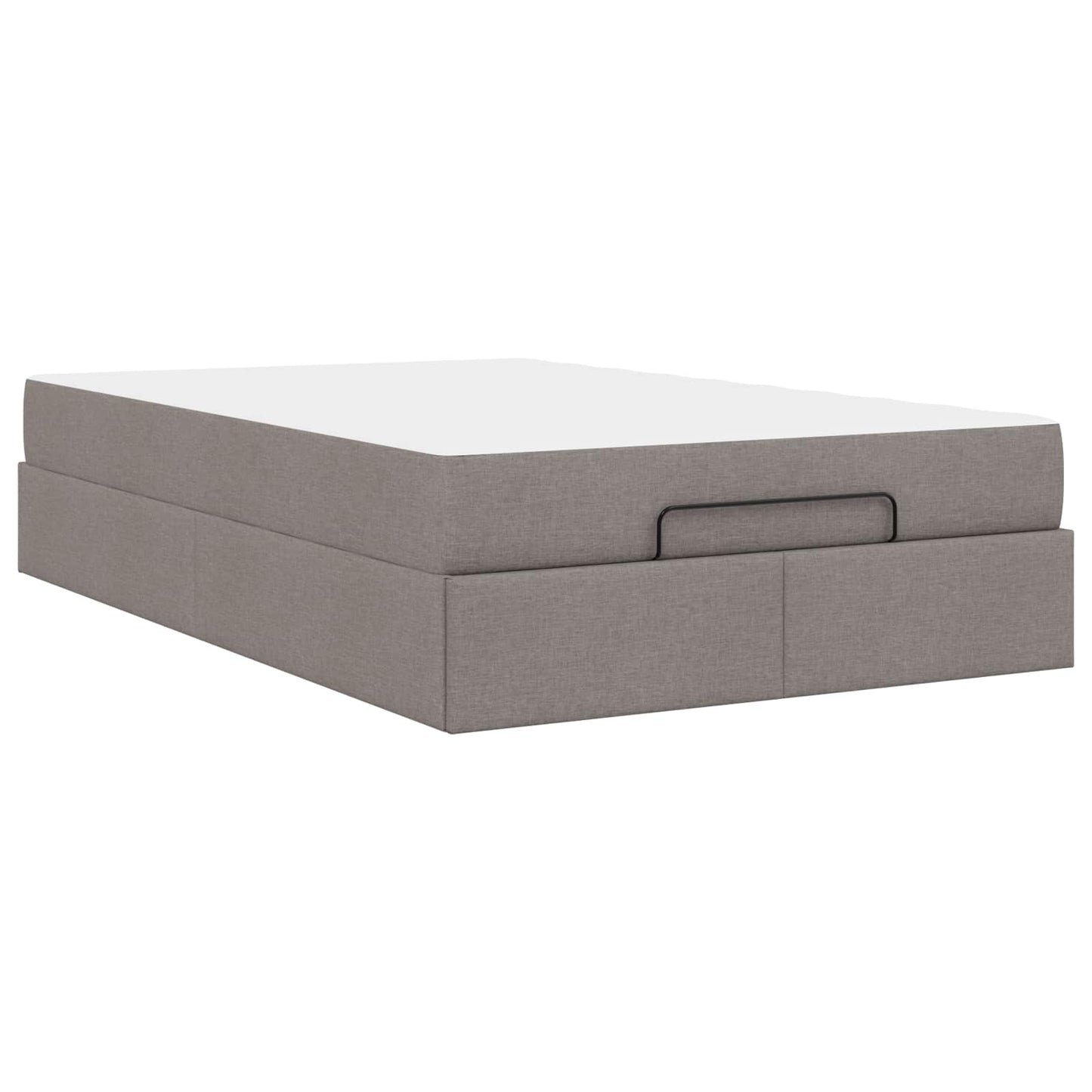 vidaXL Σκελετός κρεβατιού με στρώμα 2 pcs Taupe ύφασμα