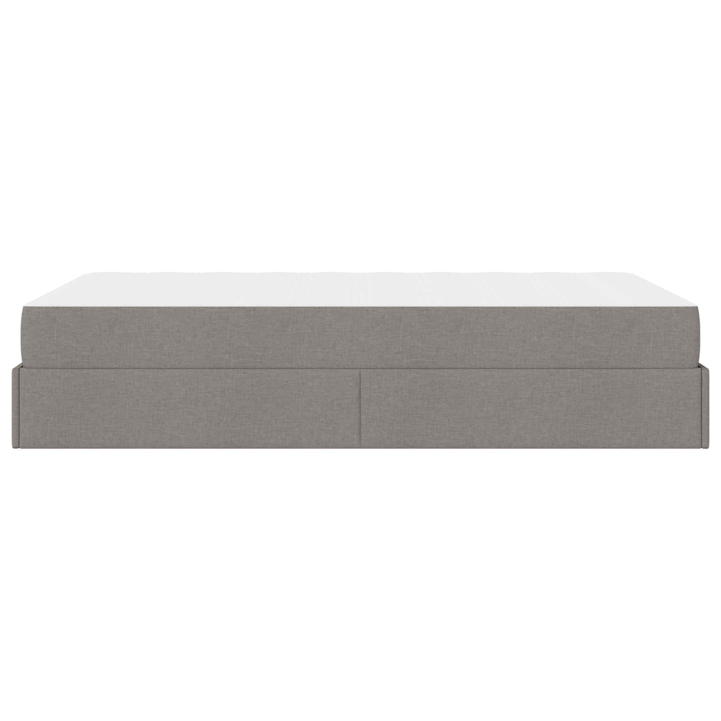 vidaXL Σκελετός κρεβατιού με στρώμα 2 pcs Taupe ύφασμα