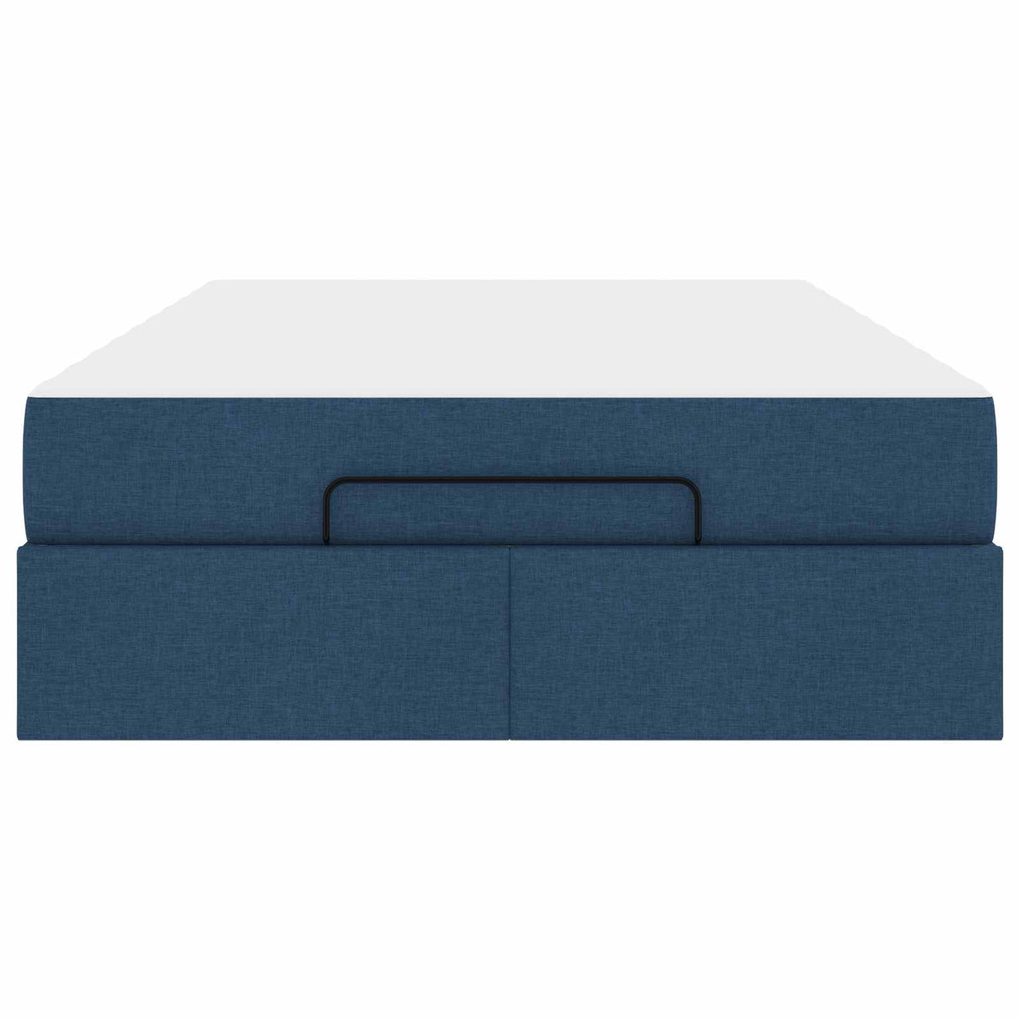 vidaXL Σκελετός κρεβατιού με στρώμα 2 pcs Μπλε ύφασμα