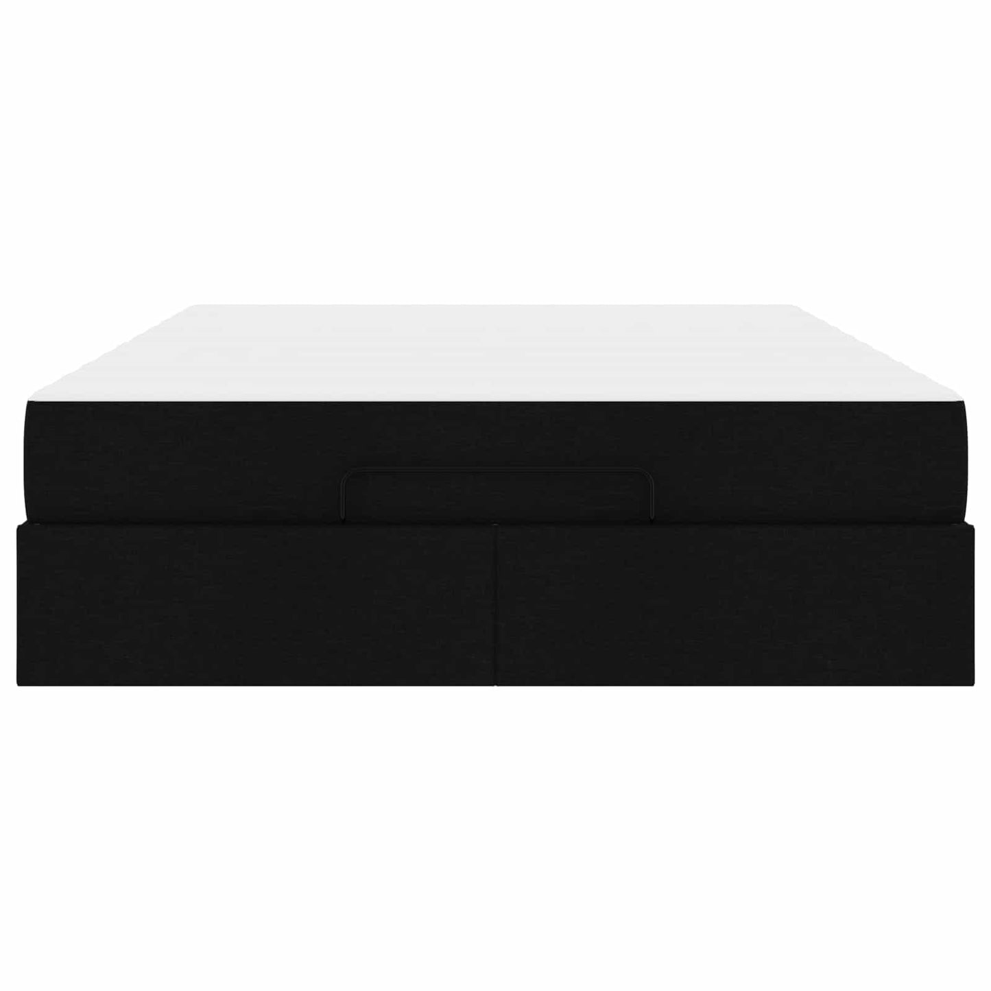 vidaXL Σκελετός κρεβατιού με στρώμα με στρώμα 2 pcs Μαύρο ύφασμα