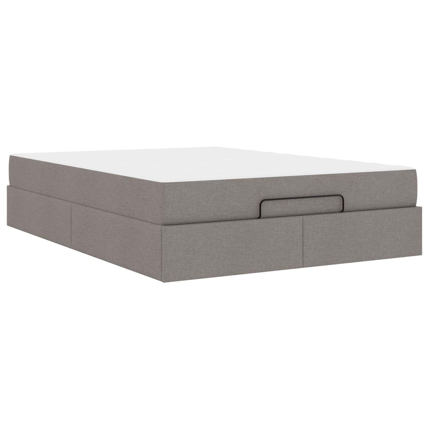 vidaXL Σκελετός κρεβατιού με στρώμα με στρώμα 2 pcs Taupe ύφασμα