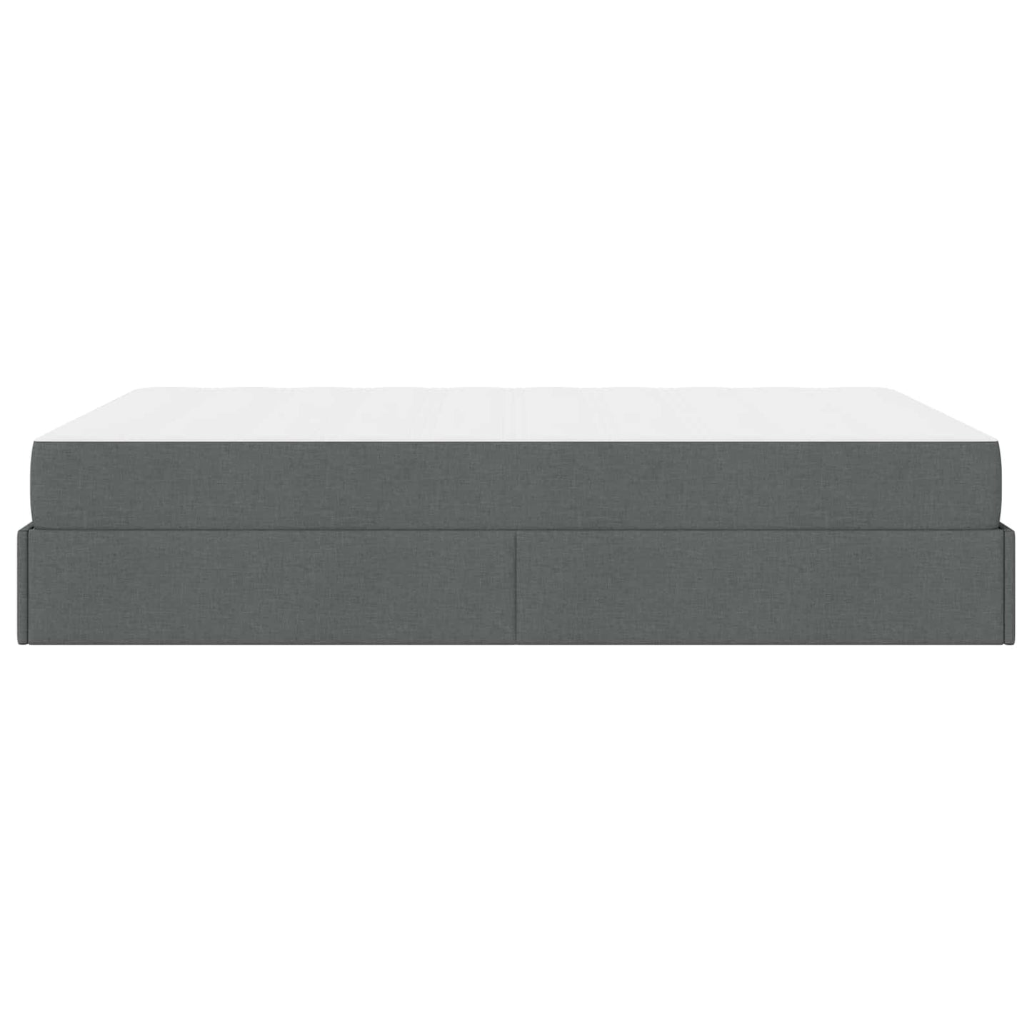 vidaXL Σκελετός κρεβατιού με στρώμα με στρώμα 2 pcs Σκούρο Γκρι ύφασμα