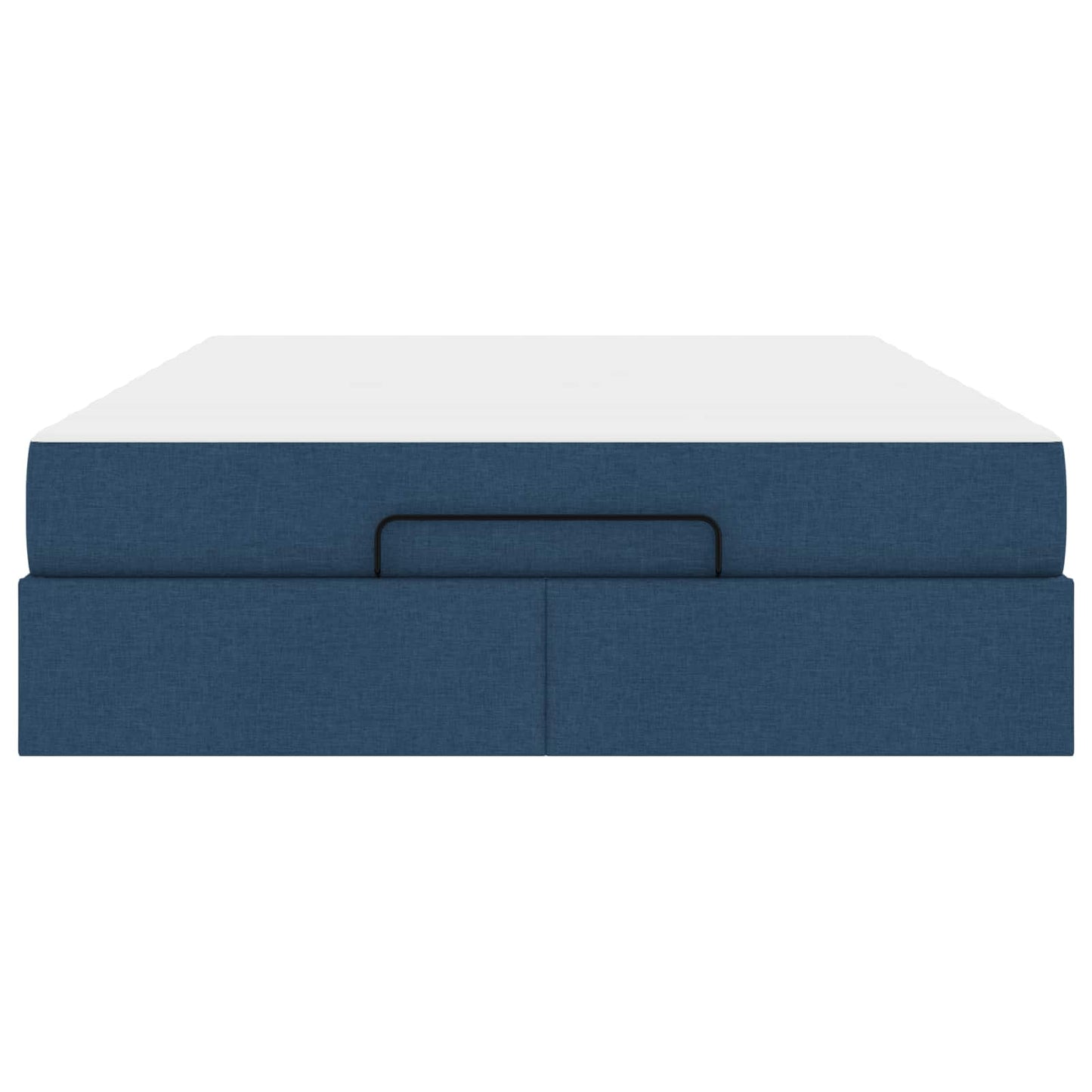 vidaXL Σκελετός κρεβατιού με στρώμα 2 pcs Μπλε ύφασμα