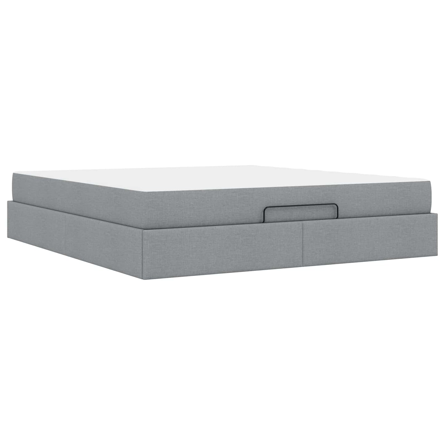 vidaXL Σκελετός κρεβατιού με στρώμα 2 pcs Ανοιχτό γκρι ύφασμα