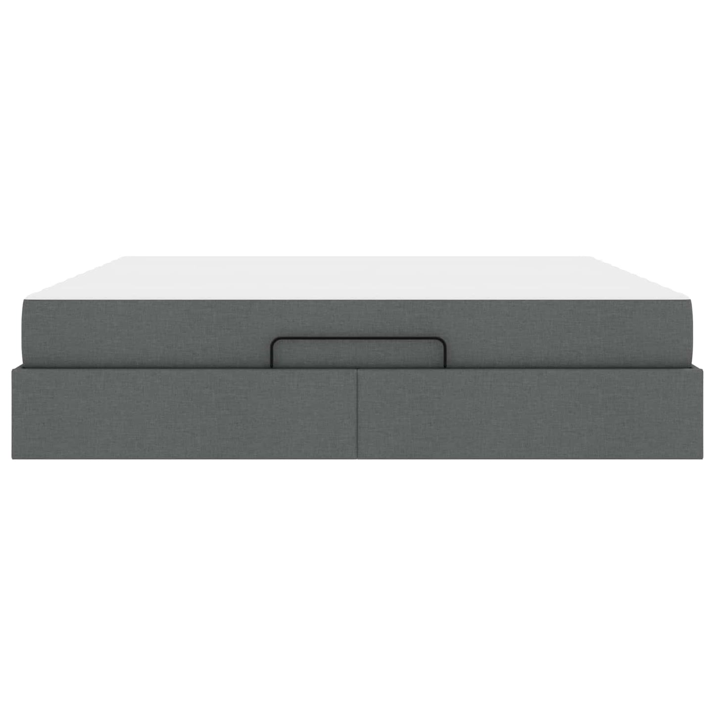 vidaXL Σκελετός κρεβατιού με στρώμα 2 pcs Σκούρο Γκρι ύφασμα