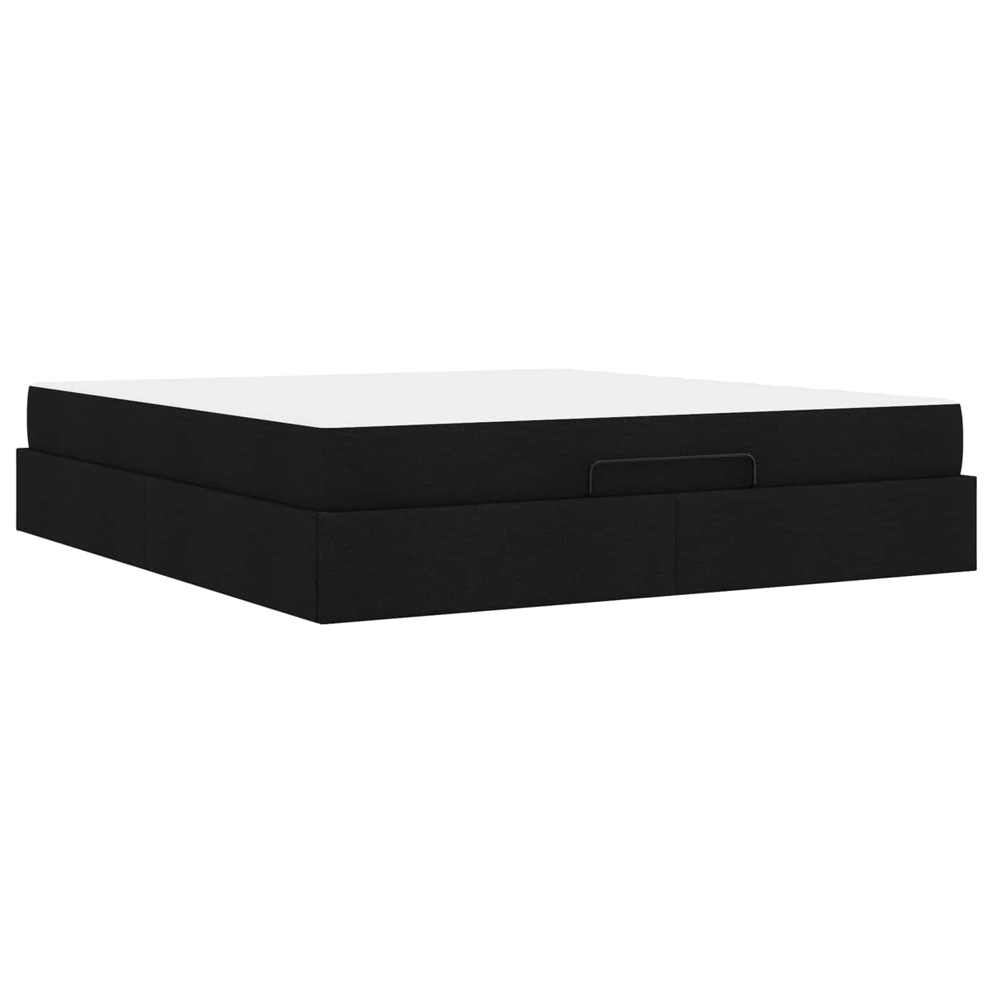 vidaXL Σκελετός κρεβατιού με στρώμα με στρώμα 2 pcs Μαύρο ύφασμα