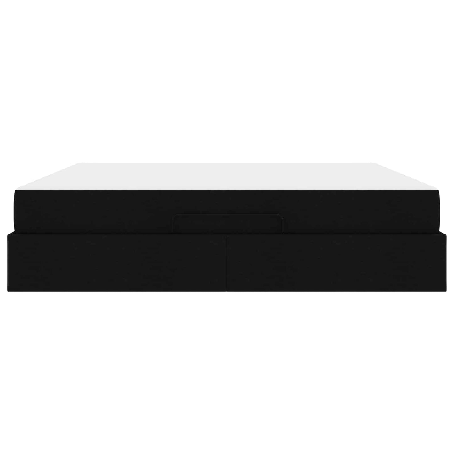 vidaXL Σκελετός κρεβατιού με στρώμα με στρώμα 2 pcs Μαύρο ύφασμα