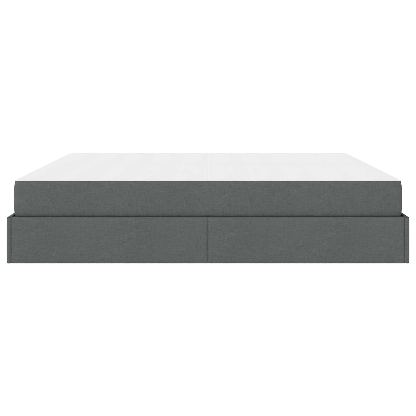 vidaXL Σκελετός κρεβατιού με στρώμα με στρώμα 2 pcs Σκούρο Γκρι ύφασμα
