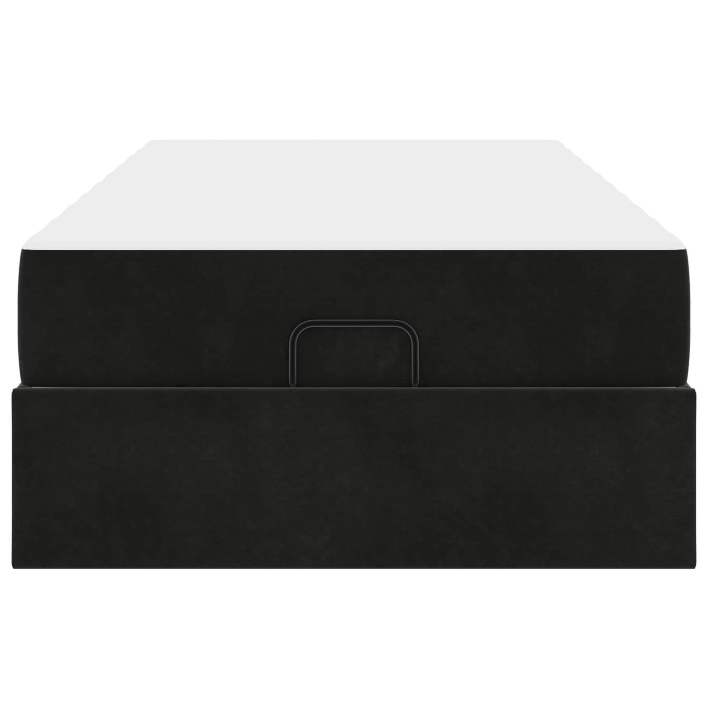 vidaXL Σκελετός κρεβατιού με στρώμα 2 pcs Μαύρο Βελούδο