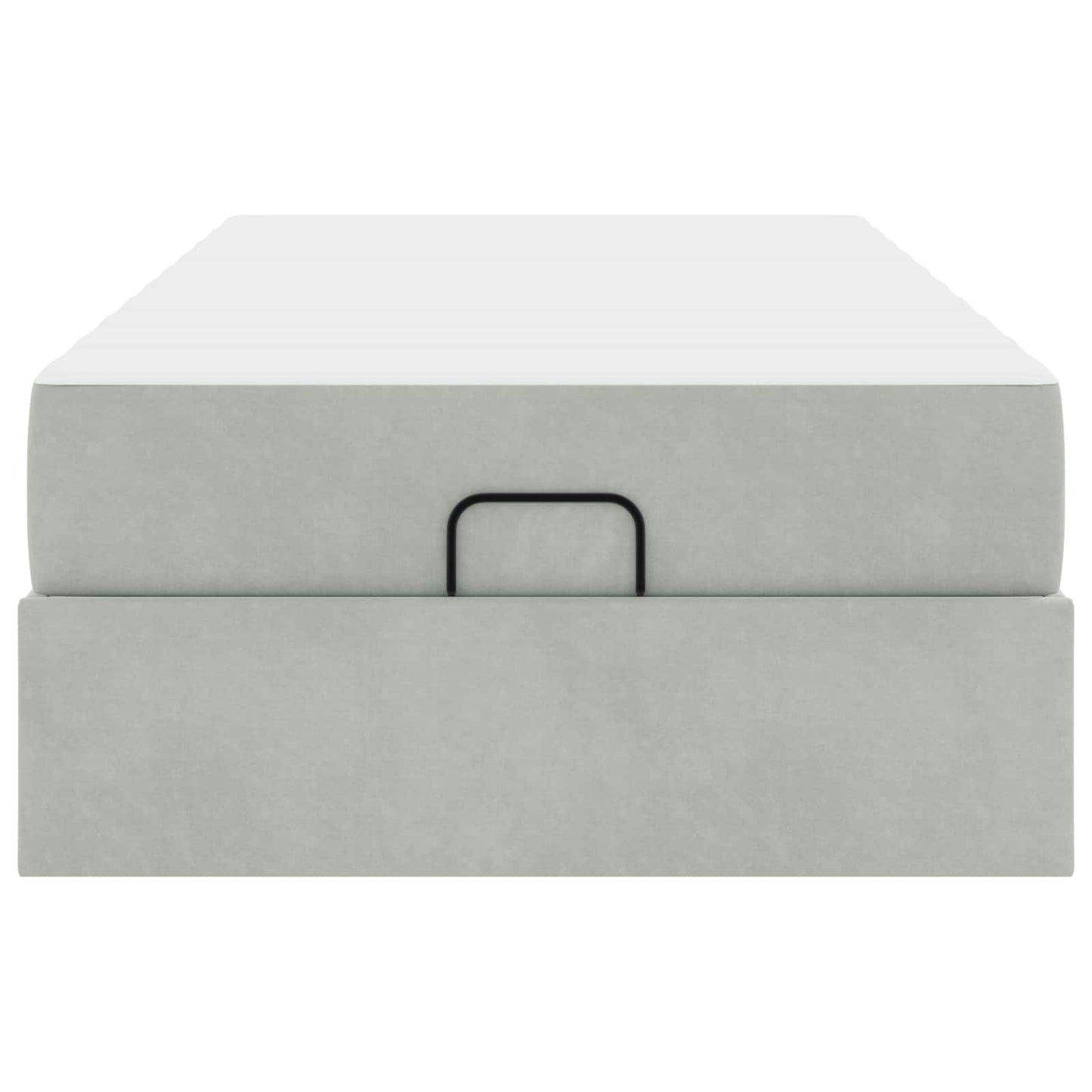 vidaXL Σκελετός κρεβατιού με στρώμα 2 pcs Ανοιχτό γκρι Βελούδο