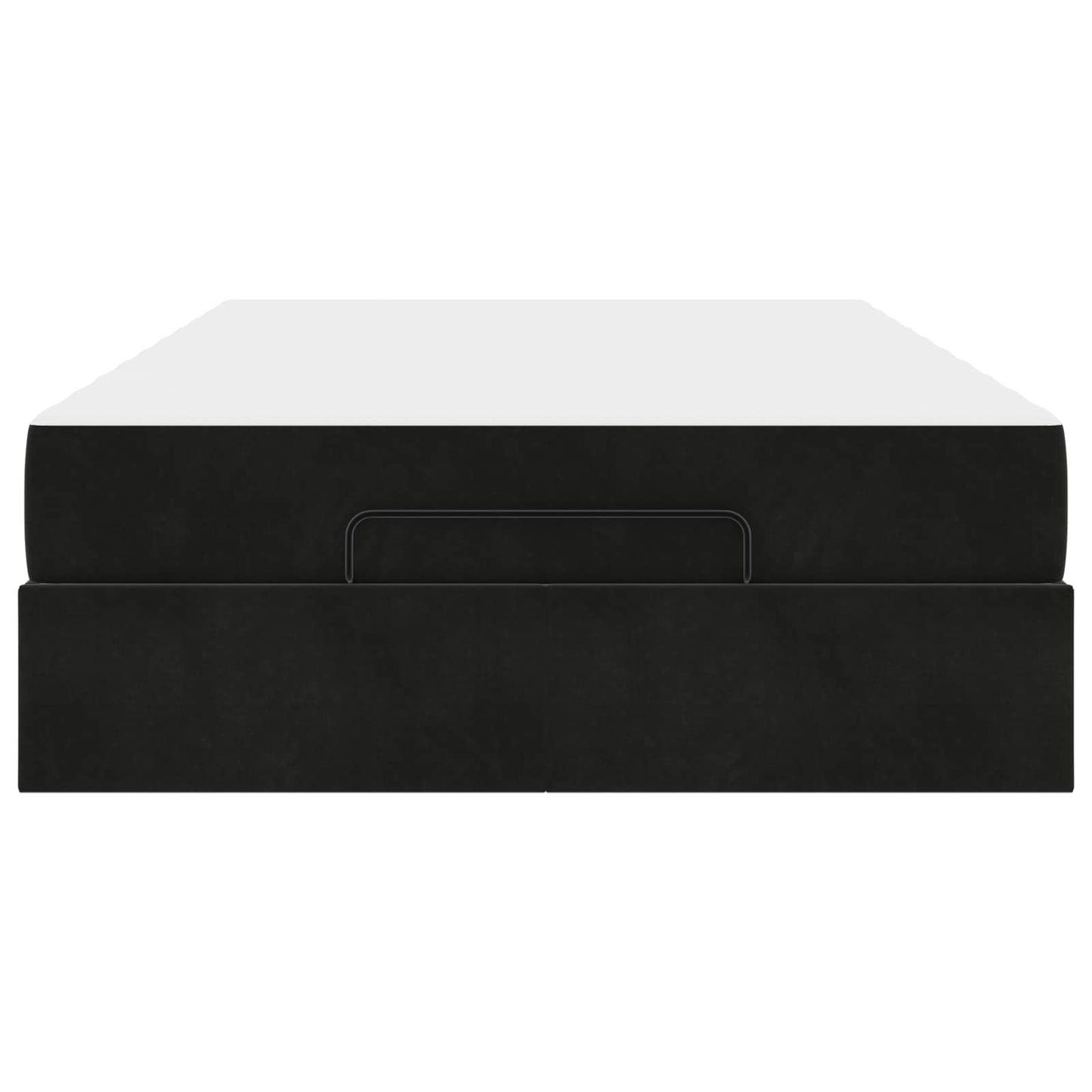 vidaXL Σκελετός κρεβατιού με στρώμα με στρώμα 2 pcs Μαύρο Βελούδο