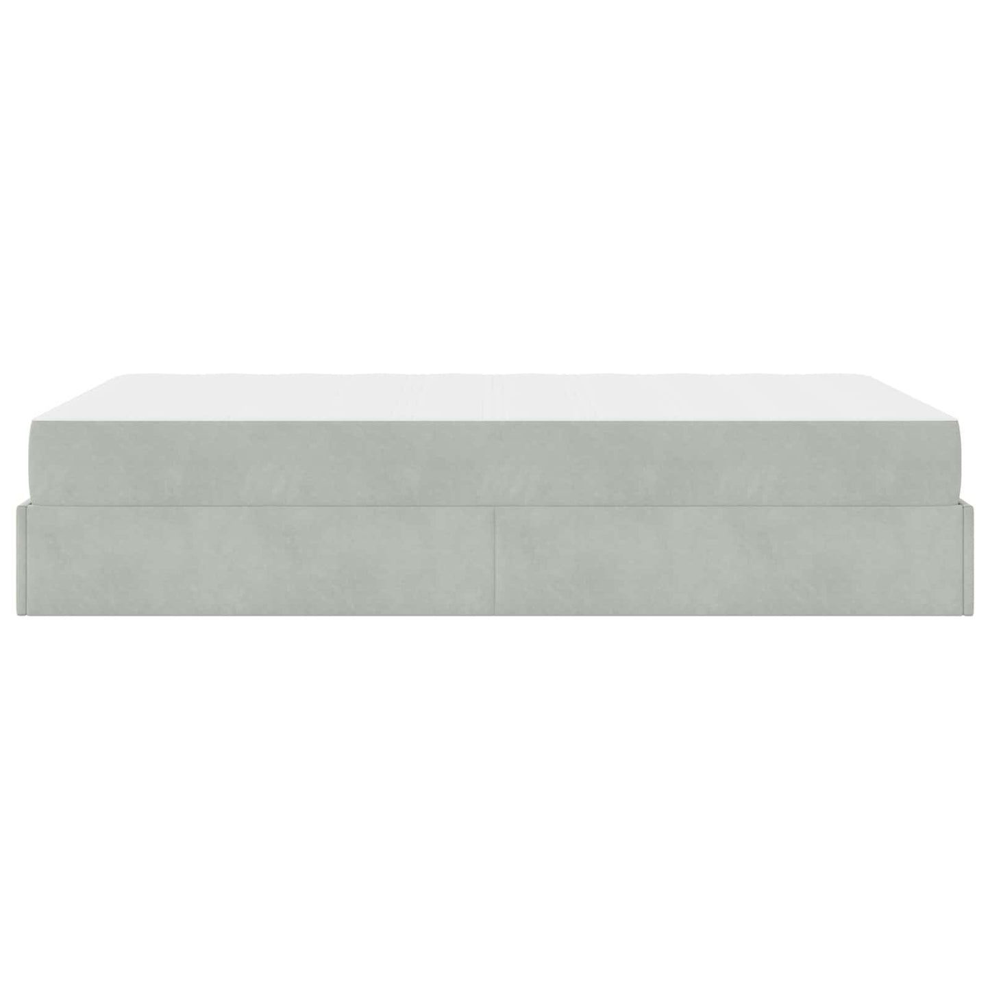 vidaXL Σκελετός κρεβατιού με στρώμα 2 pcs Ανοιχτό γκρι Βελούδο