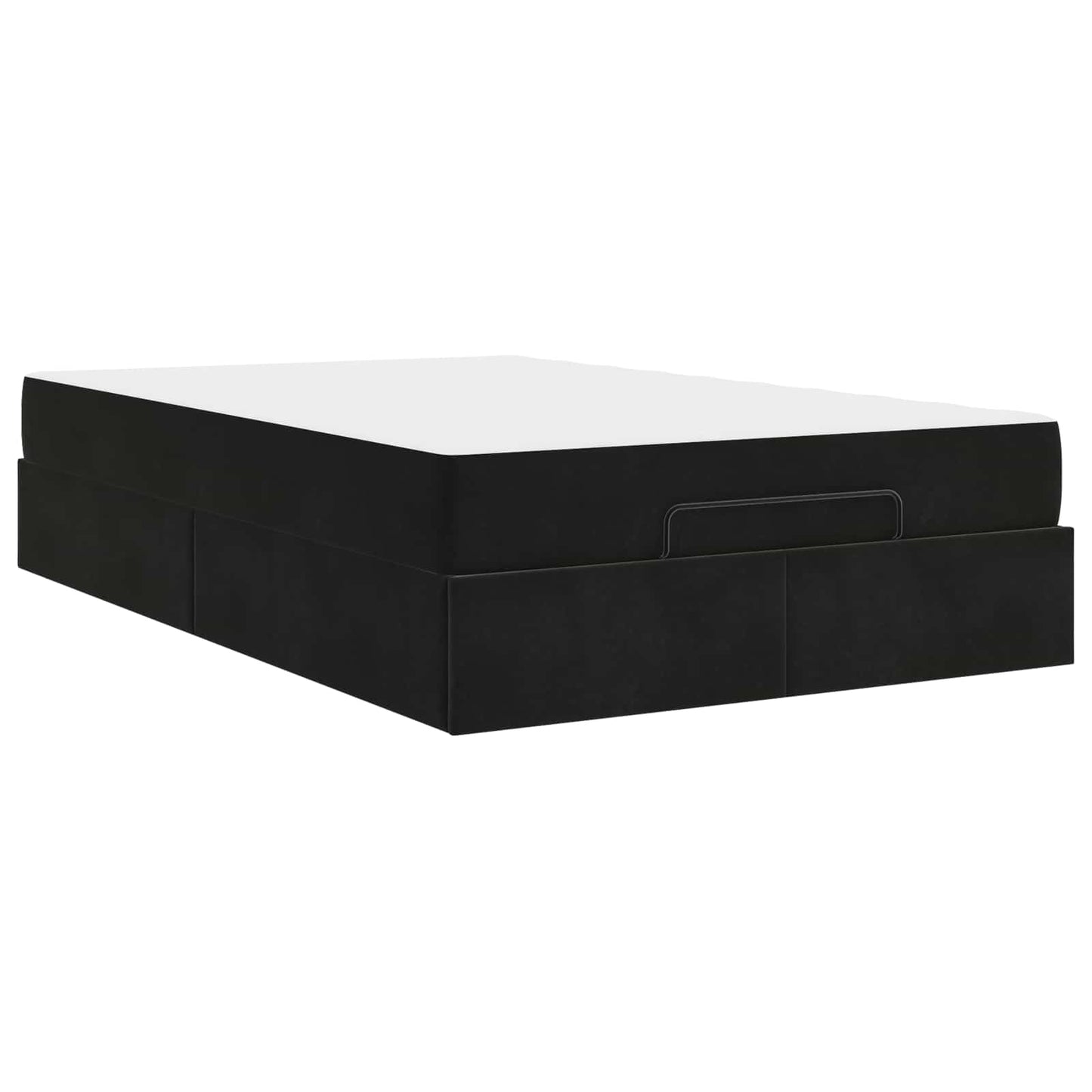 vidaXL Σκελετός κρεβατιού με στρώμα 2 pcs Μαύρο Βελούδο