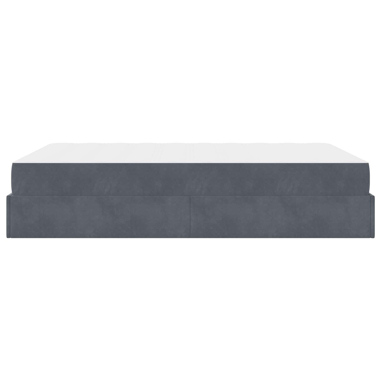 vidaXL Σκελετός κρεβατιού με στρώμα 2 pcs Σκούρο Γκρι Βελούδο