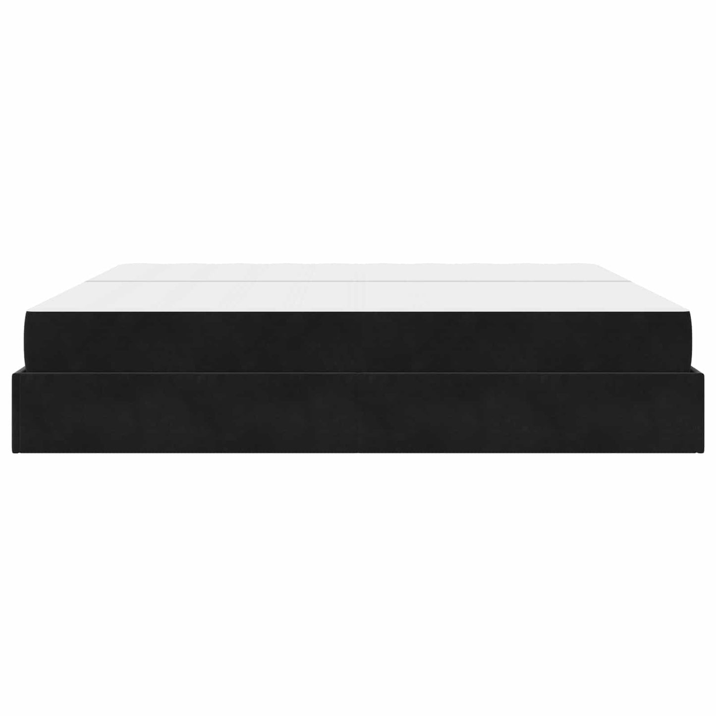 vidaXL Σκελετός κρεβατιού με στρώμα με στρώμα 2 pcs Μαύρο Βελούδο